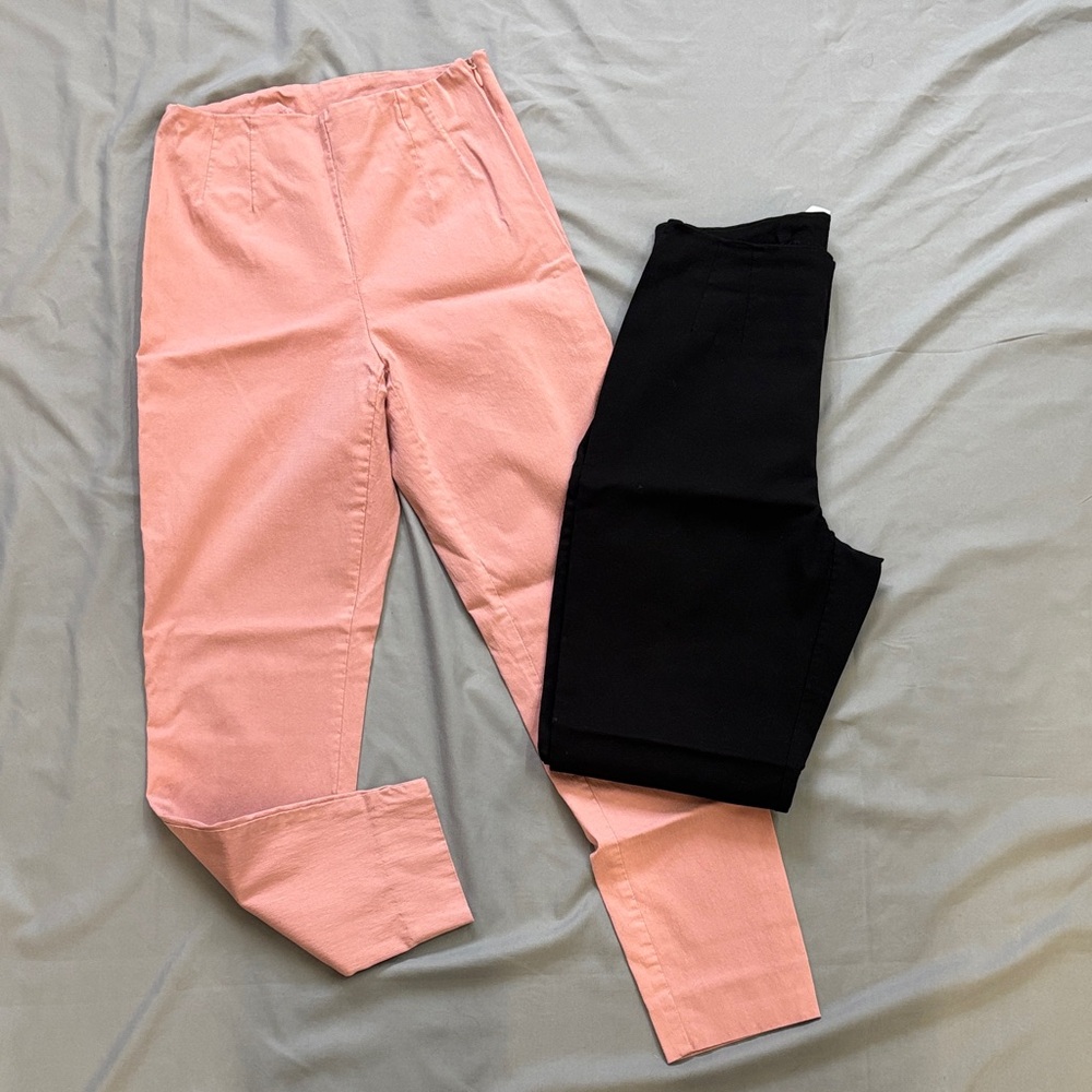 High-Rise Pink Womens Pixie Trousers - Classic Fit